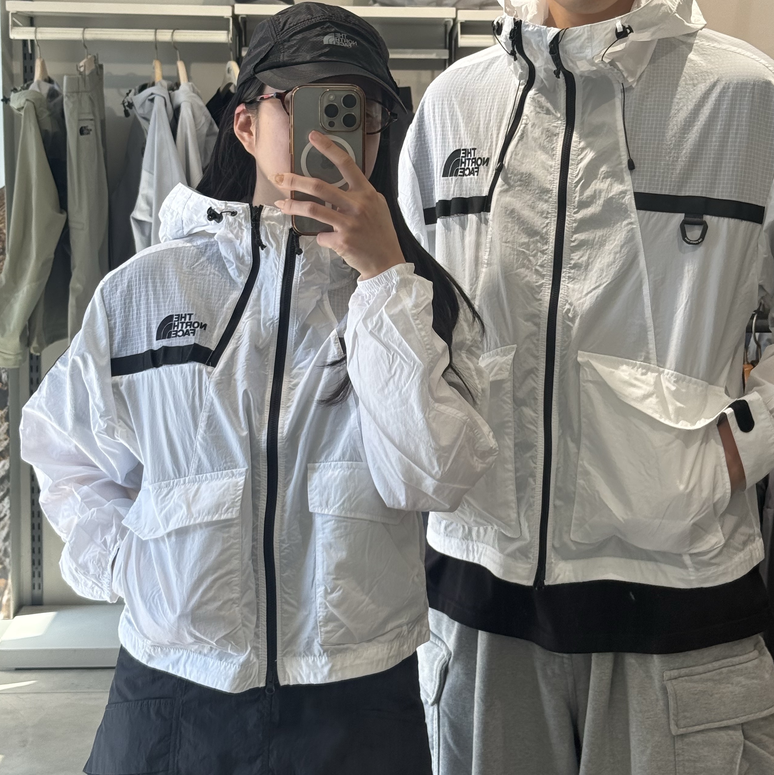 The North Face White Label Sheldon Jacket White 착용 스타일
