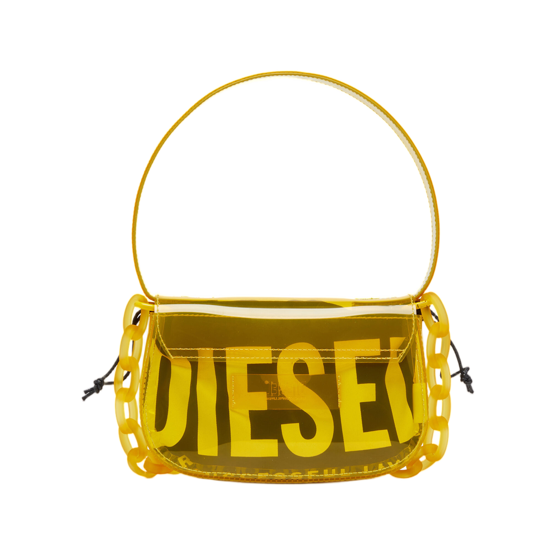 디젤 1DR 아이코닉 숄더백 트랜스패런트 TPU 옐로우(Diesel 1DR-Iconic Shoulder Bag In Transparent TPU Yellow) - 1