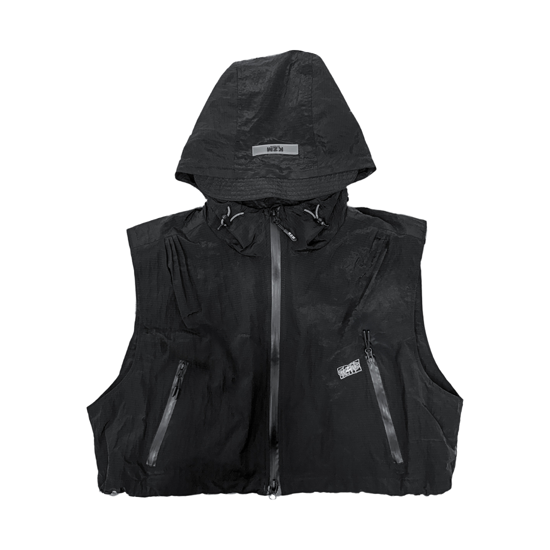 케이지엠 크롭 후드 베스트(KZM Cropped Hooded Vest Black)