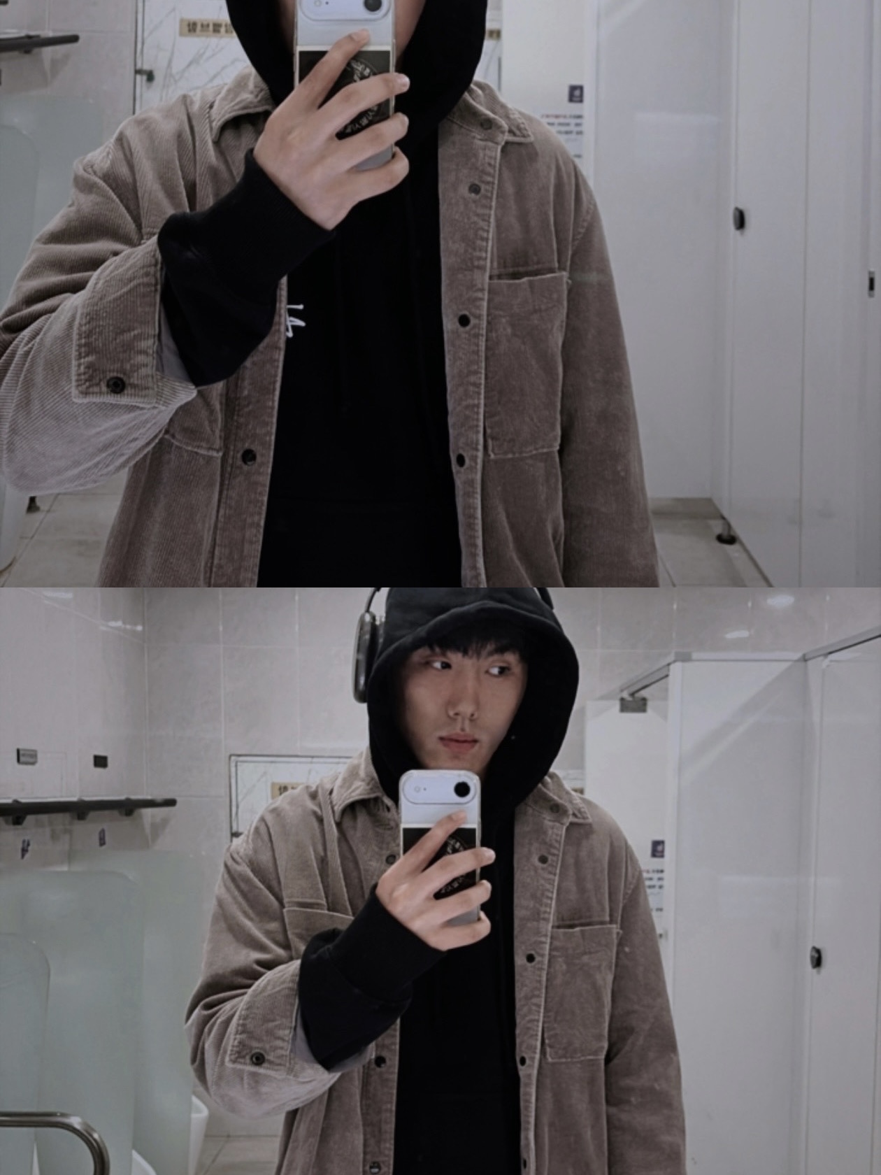 Stussy Basic Stussy Hoodie Black, Stussy Canvas Backpack Washed Black 착용 스타일 - 1