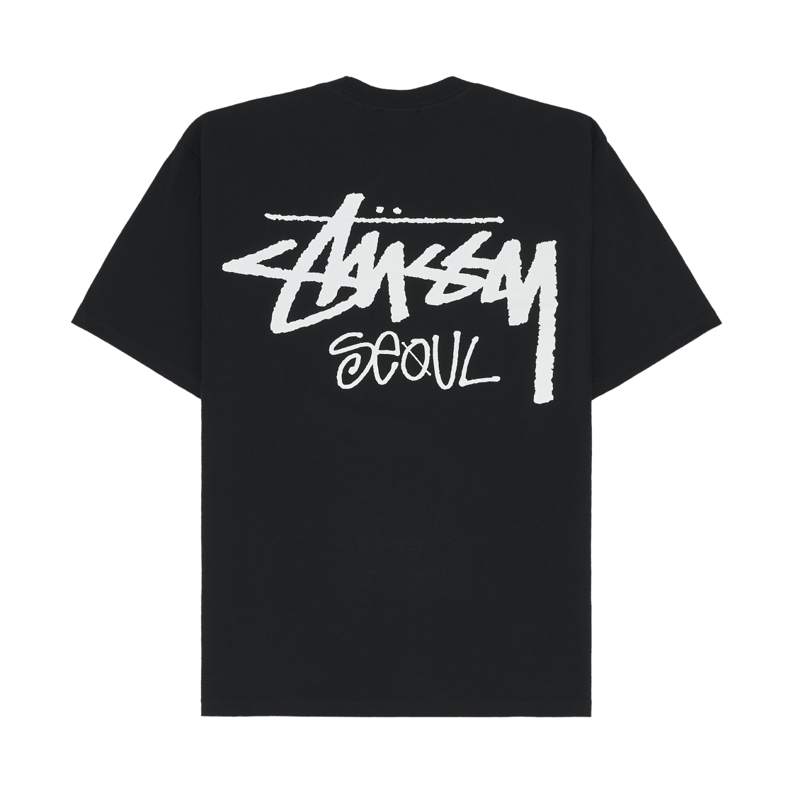 스투시 스탁 서울 티셔츠 블랙