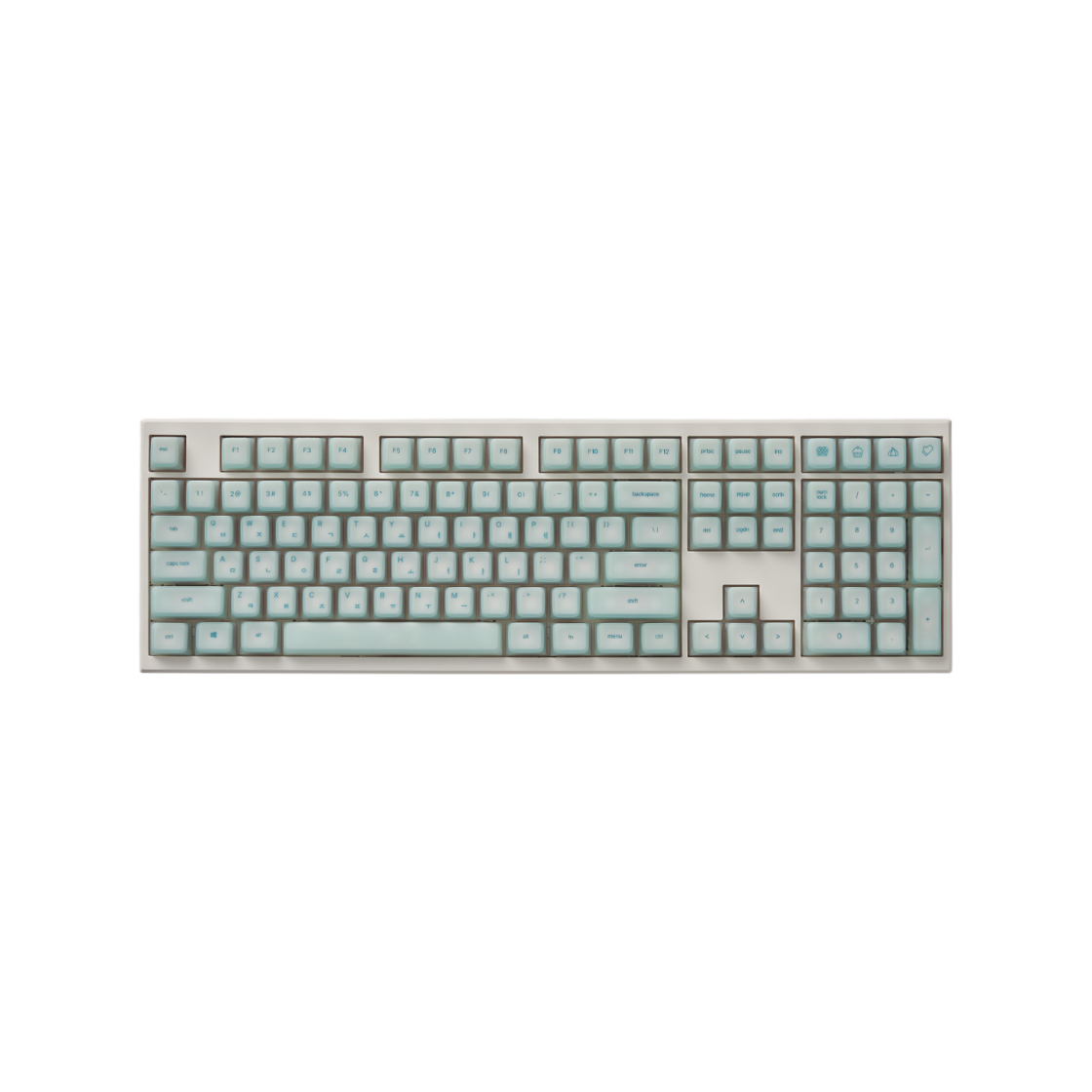 페블온 멜로지 키캡 아이스블루(PEBBLE ON mello-j keycap iceblue)