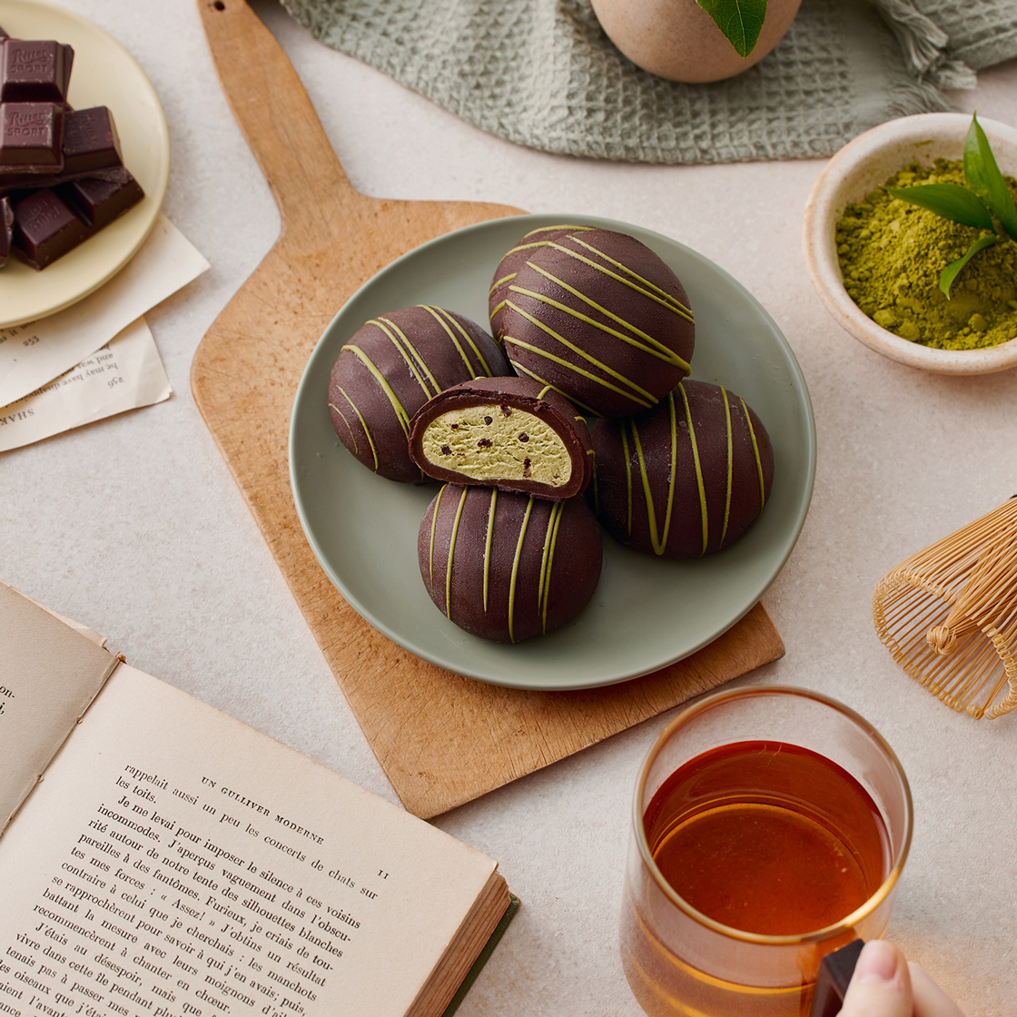 더바른떡 초코팅 말차크림떡 (70g * 6개입) 1박스(THE BAREUN TTEOK Choco Brulee Matcha Cream Tteok (70g *6EA) 1Box) - 6