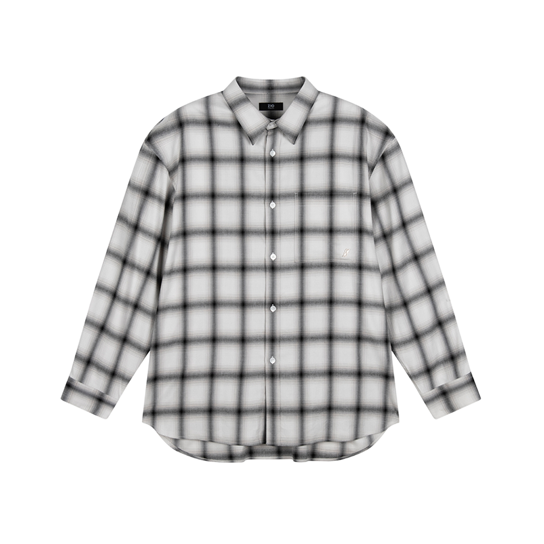 지오송지오 컬렉션 포쇼 체크 셔츠 아이보리 BI2SH217IV(ZIOSONGZIO COLLECTION Pochoir Check Shirt Ivory) - 1