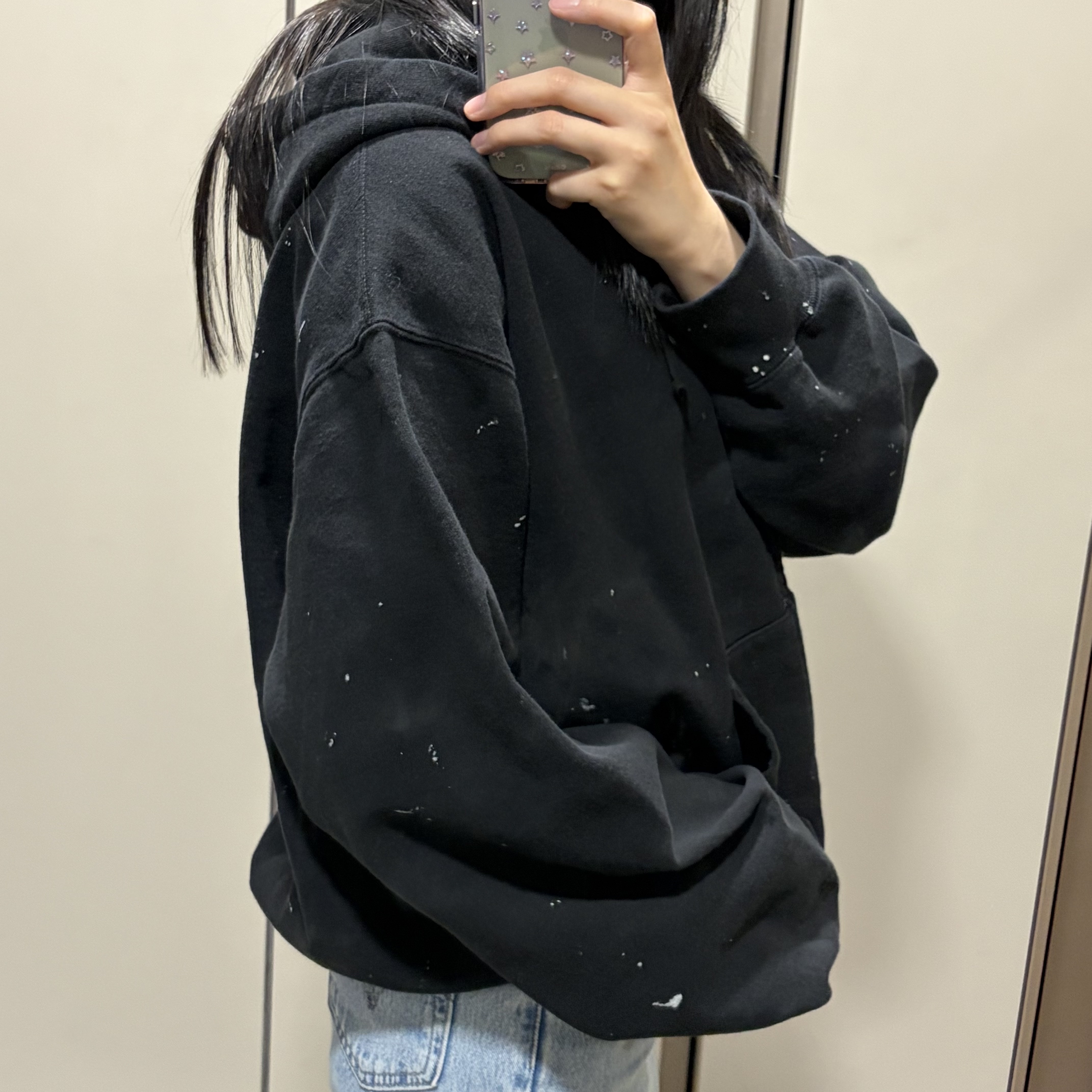 Supreme x MM6 Maison Margiela Box Logo Zip Up Hooded Sweatshirt Black - 26SS 착용 스타일 - 3
