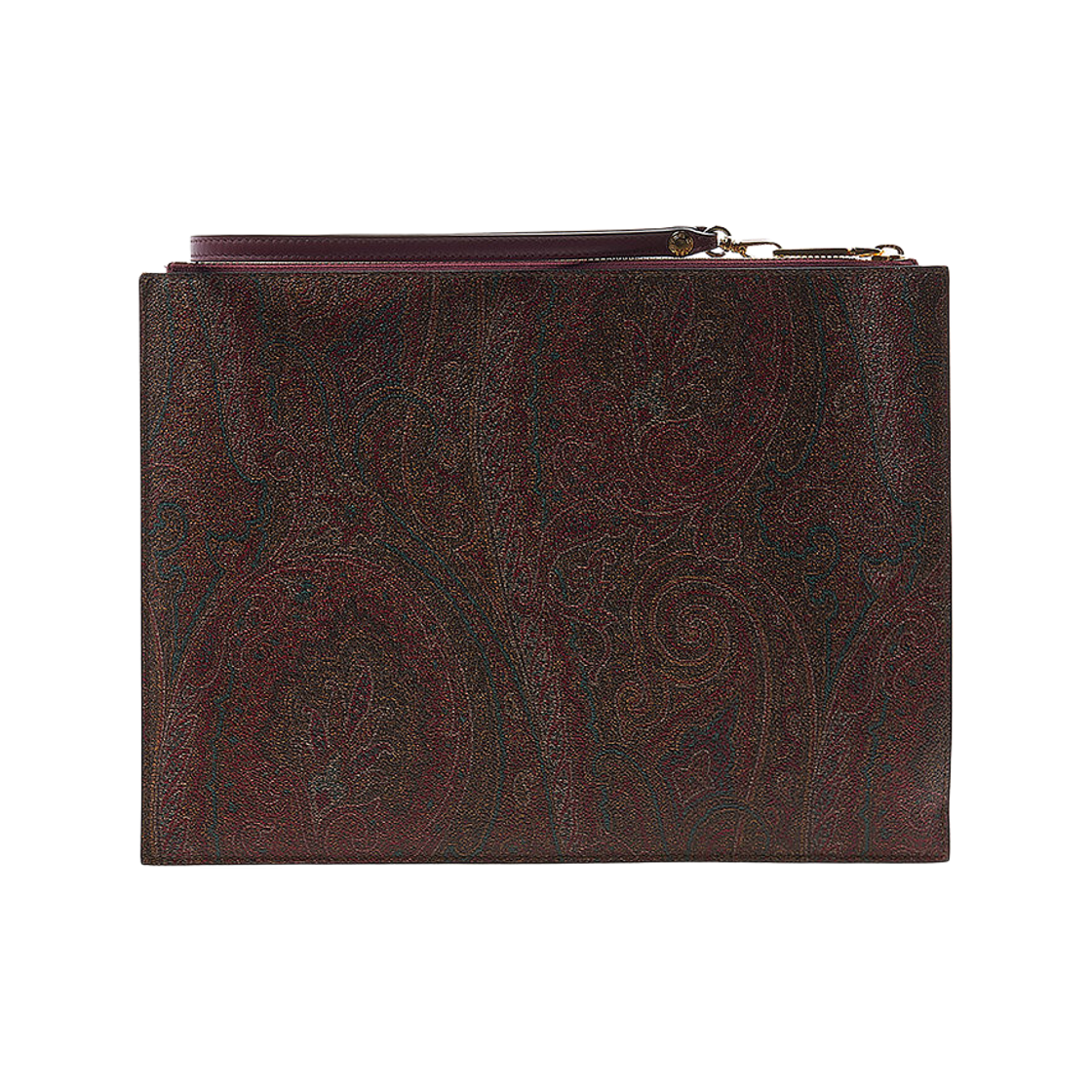 에트로 페이즐리 자수 로고 파우치 브라운(Etro Paisley Embroidered Logo Pouch Brown) - 3