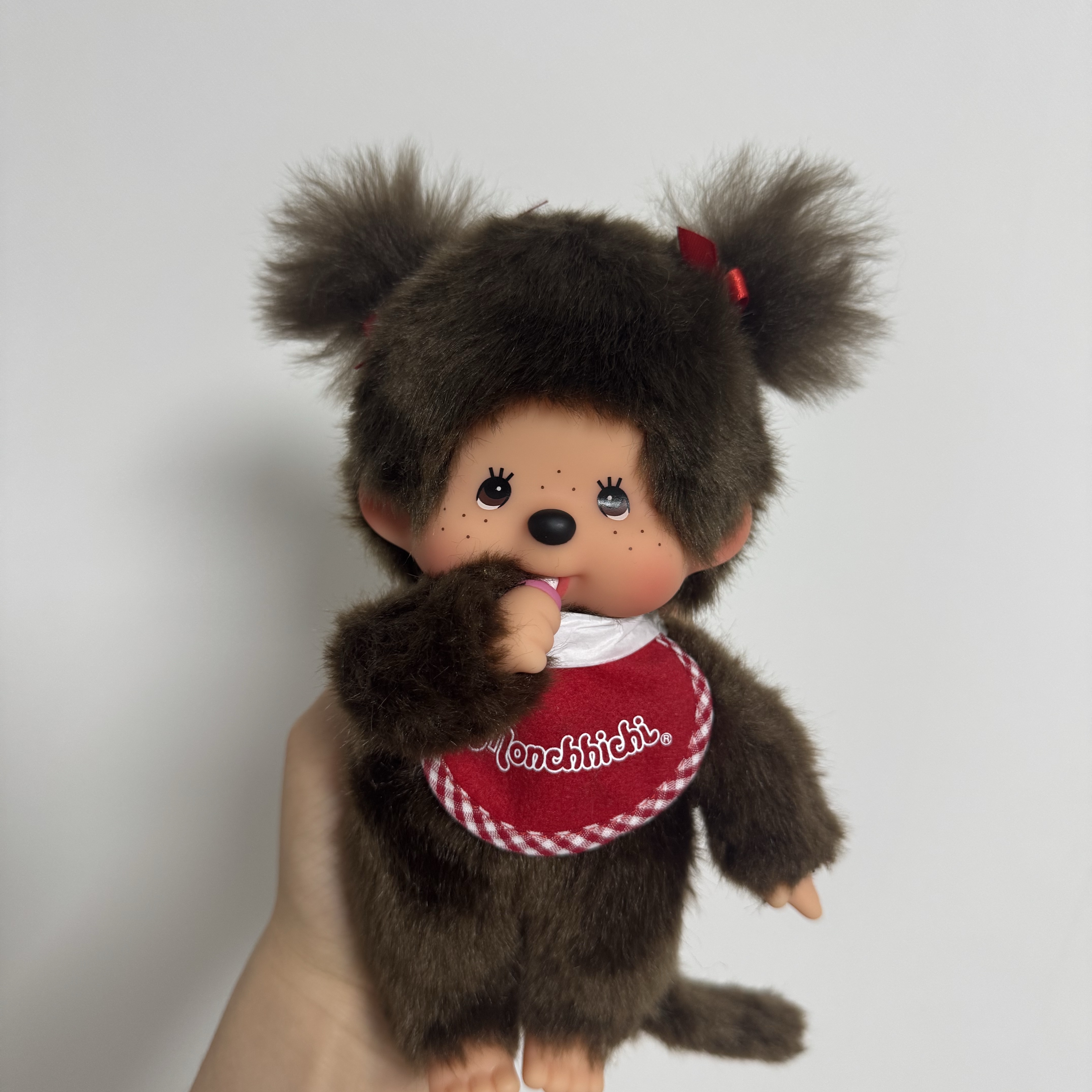 Monchhichi Premium Standard Monchhichi S Brown Girl Twin Tail 착용 스타일 - 1