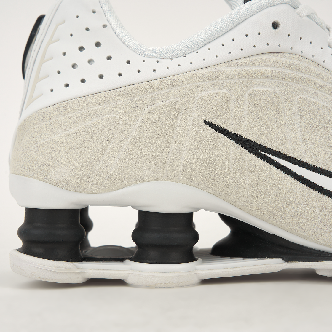 (W) 나이키 샥스 R4 서밋 화이트 라이트 오어우드 브라운((W) Nike Shox R4 Summit White Light Orewood Brown) - 8