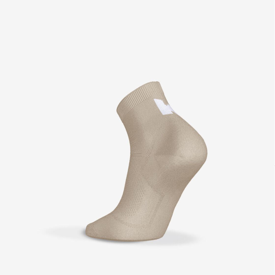 데카트론 러닝 얇은 중목 양말 2켤레 파인 런 500 린넨 베이지(DECATHLON Running Thin Mid-Cut Socks 2 Pairs Fine Run 500 Linen Beige) - 4