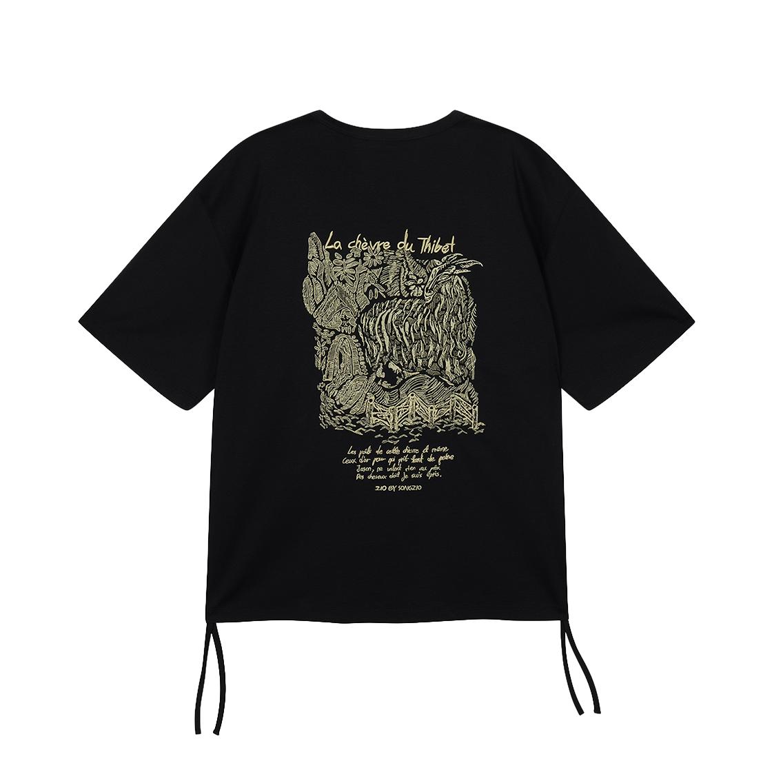 지오송지오 컬렉션 베스티어리 엠브로이드 티셔츠 블랙 BI3TS333BK(ZIOSONGZIO COLLECTION Bestiary Embroidered T Shirt Black) - 2