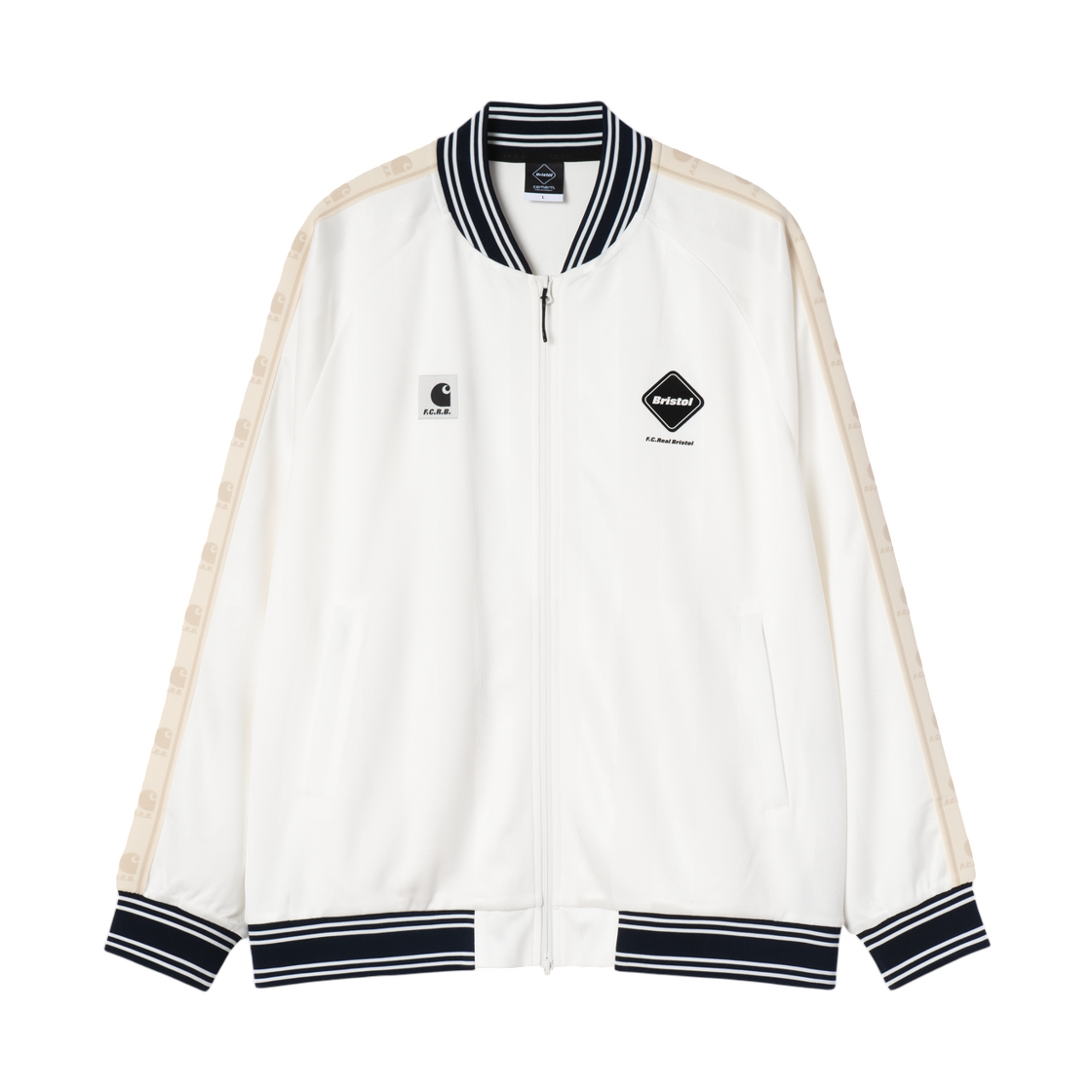 A261044-02-XX Carhartt WIP x FC Real Bristol Varsity Track Jersey Blouson White