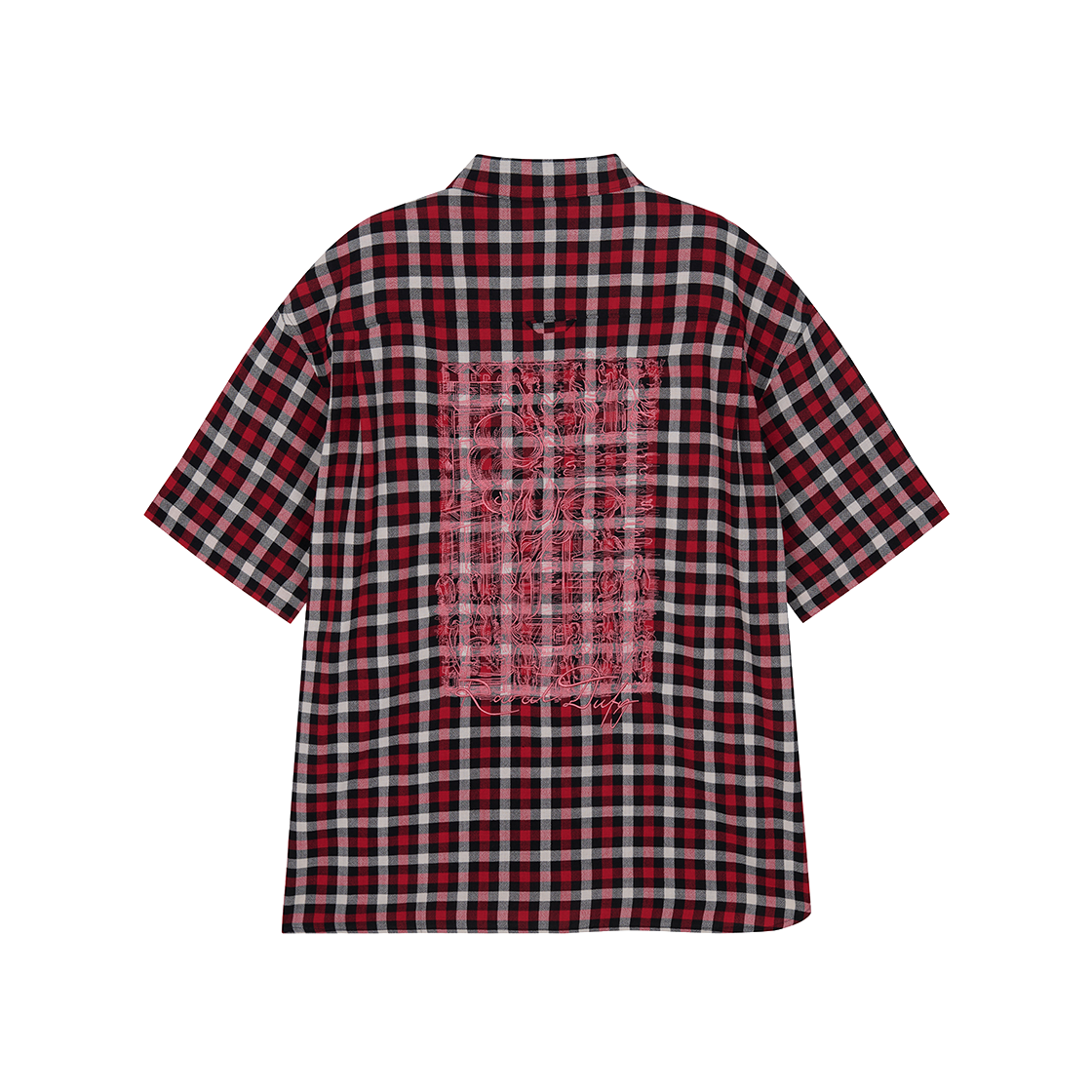 지오송지오 컬렉션 라울뒤피 어시매트릭 체크 하프 셔츠 레드 BI3SH332RE(ZIOSONGZIO COLLECTION Raoul Dufy Asymmetric Check Half Shirt Red) - 2