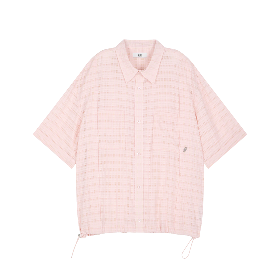 지오송지오 컬렉션 체크 멀티 포켓 하프 셔츠 핑크 BI3SH307PK(ZIOSONGZIO COLLECTION Check Multi Pocket Half Shirt Pink)