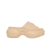 (W) SMFK Compass Wave Platform Bumper Sandal Nude