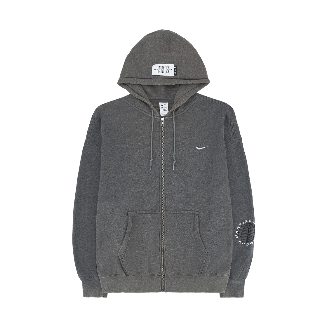 나이키 x 마틴 로즈 풀집 후드 차콜 헤더 (HM9029-002)(Nike x Martine Rose Full-Zip Hoodie Charcoal Heather (HM9029-002)) - 1