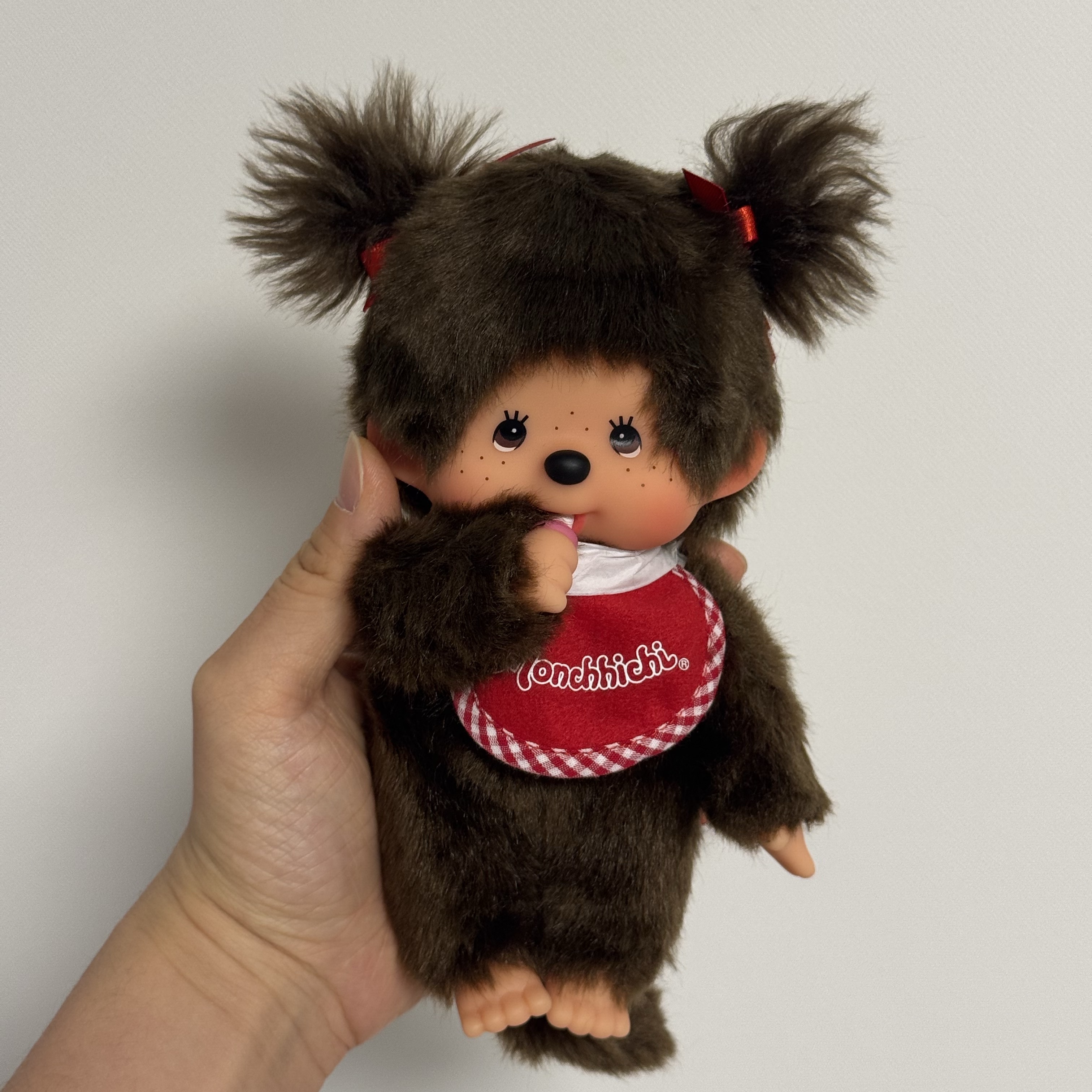 Monchhichi Premium Standard Monchhichi S Brown Girl Twin Tail 착용 스타일 - 2
