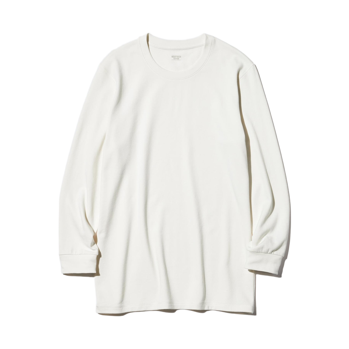 479450-01 Uniqlo Heattech Extra Warm Cotton Crewneck T-Shirt Off White - JP