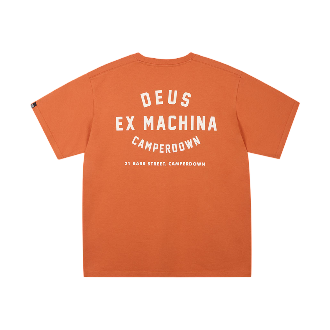 D262UTS024-030 Deus Ex Machina Camperdown College Address T-Shirt Orange