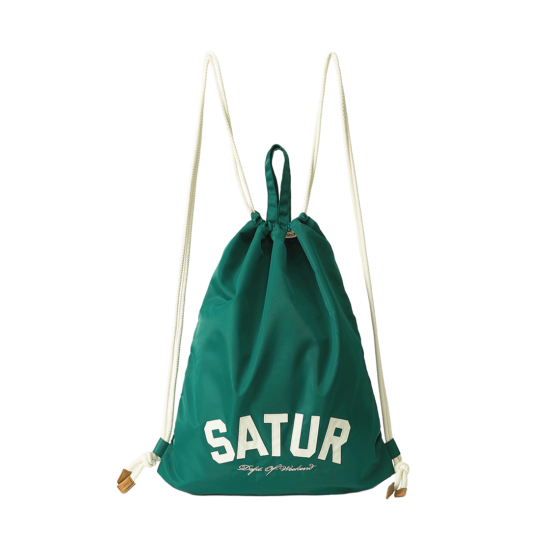 세터 나일론 드로우 스트링 백 그린(SATUR Nylon Draw String Bag Green)