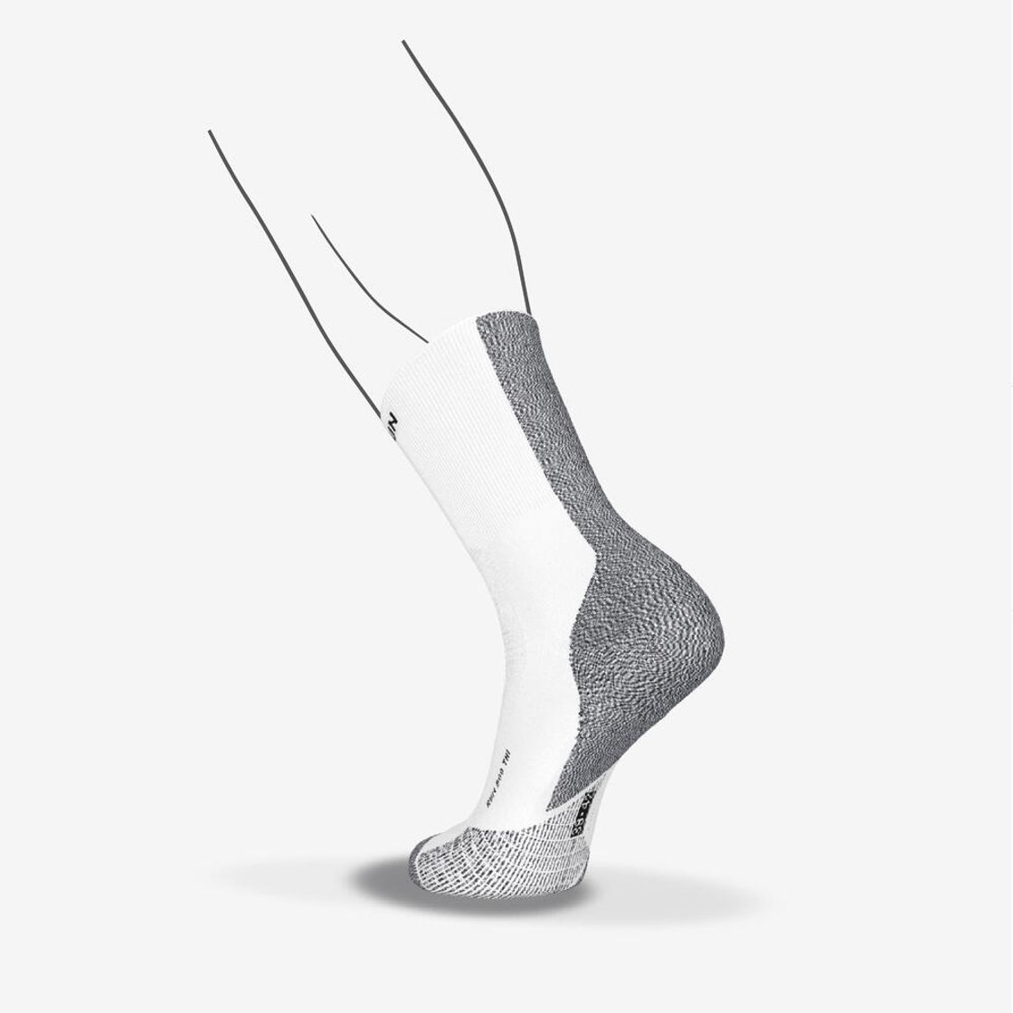 데카트론 러닝 얇은 중목 카프 양말 1켤레 런 900 울트라 화이트(DECATHLON Running Thin Mid-Cut Calf Socks 1 Pair Run 900 Ultra White) - 2
