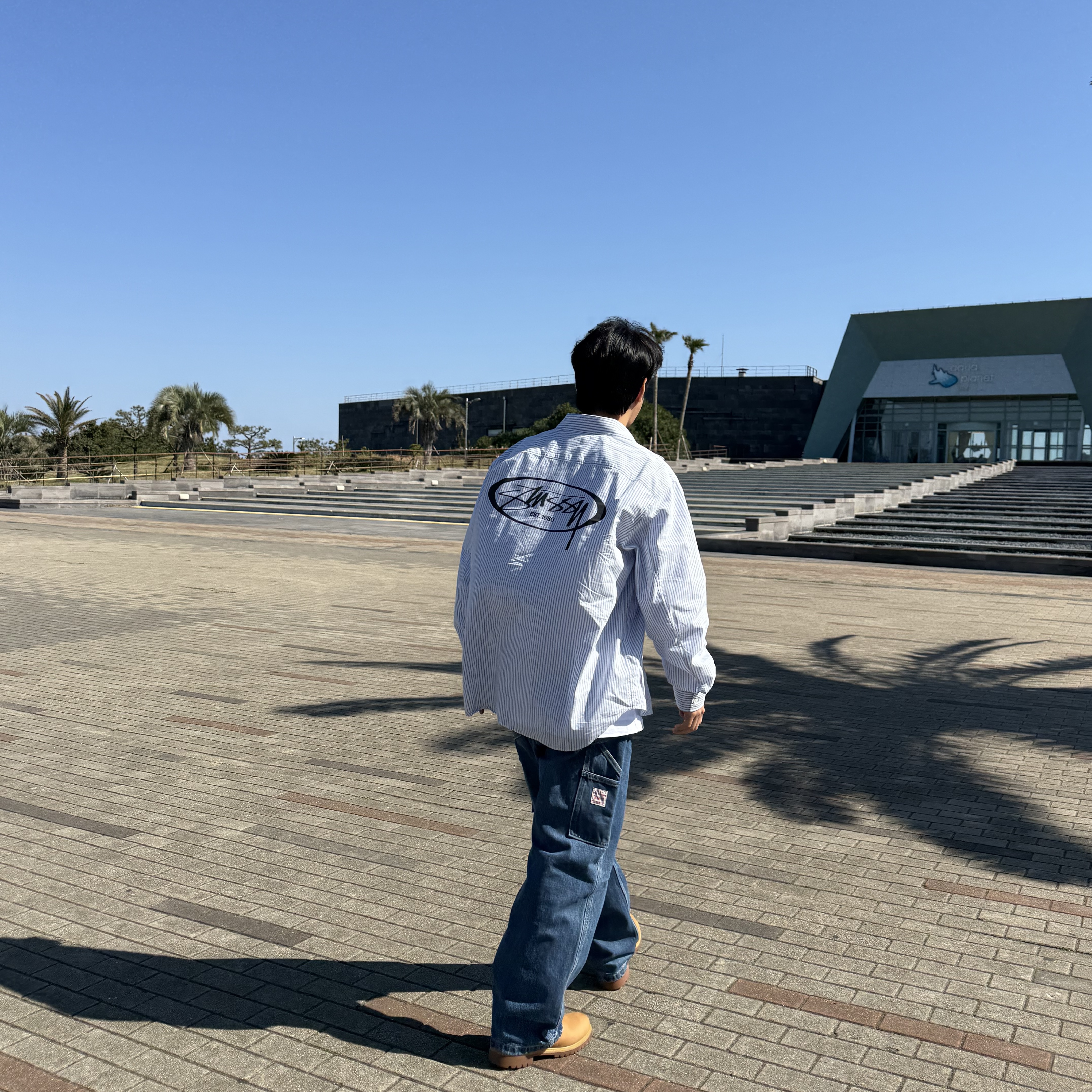 Stussy Standard Logo Shirt Blue Stripe, Timberland Premium 6 inch Waterproof Boot Wheat Nubuck - Wide 착용 스타일