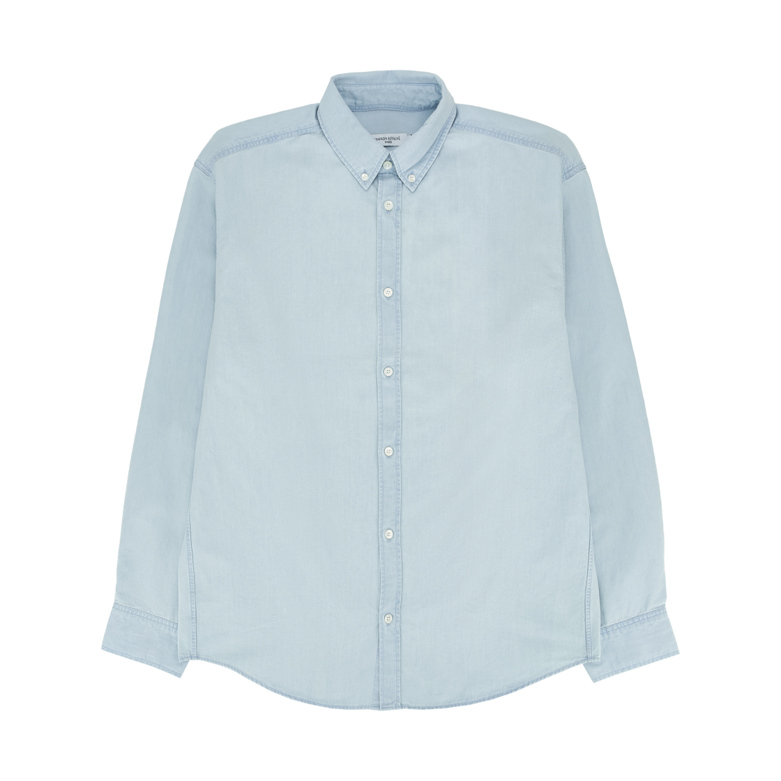 KM00490WC5003-P404 Maison Kitsune Chillax Dressed Relaxed Shirt Bleached Indigo