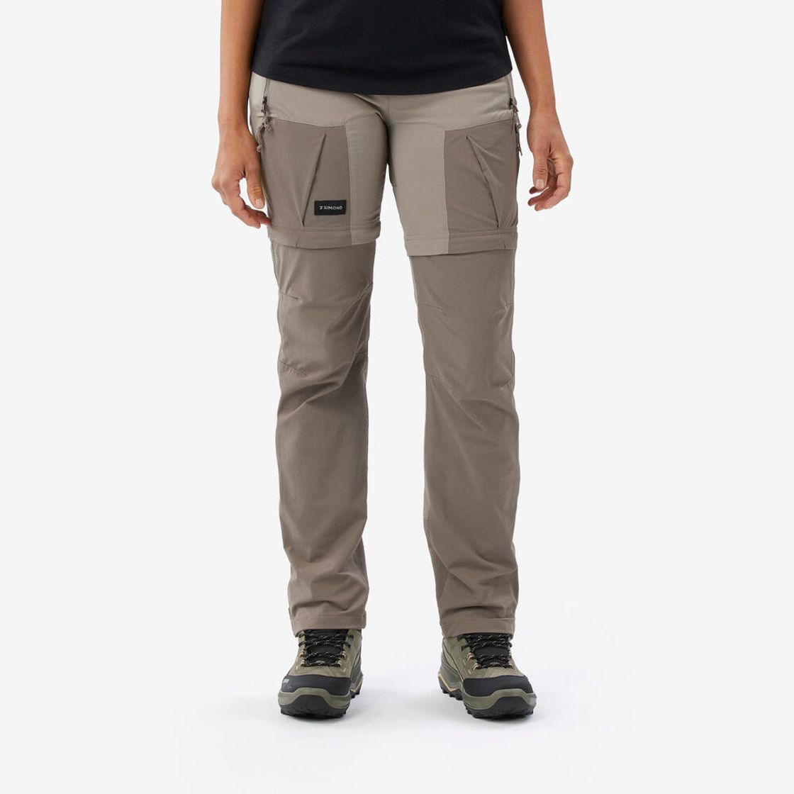 데카트론 여성 백패킹 투인원 집오프 바지 MT500 애쉬 베이지(DECATHLON Women's Backpacking 2-in-1 Zip-off Pants MT500 Ash Beige) - 2