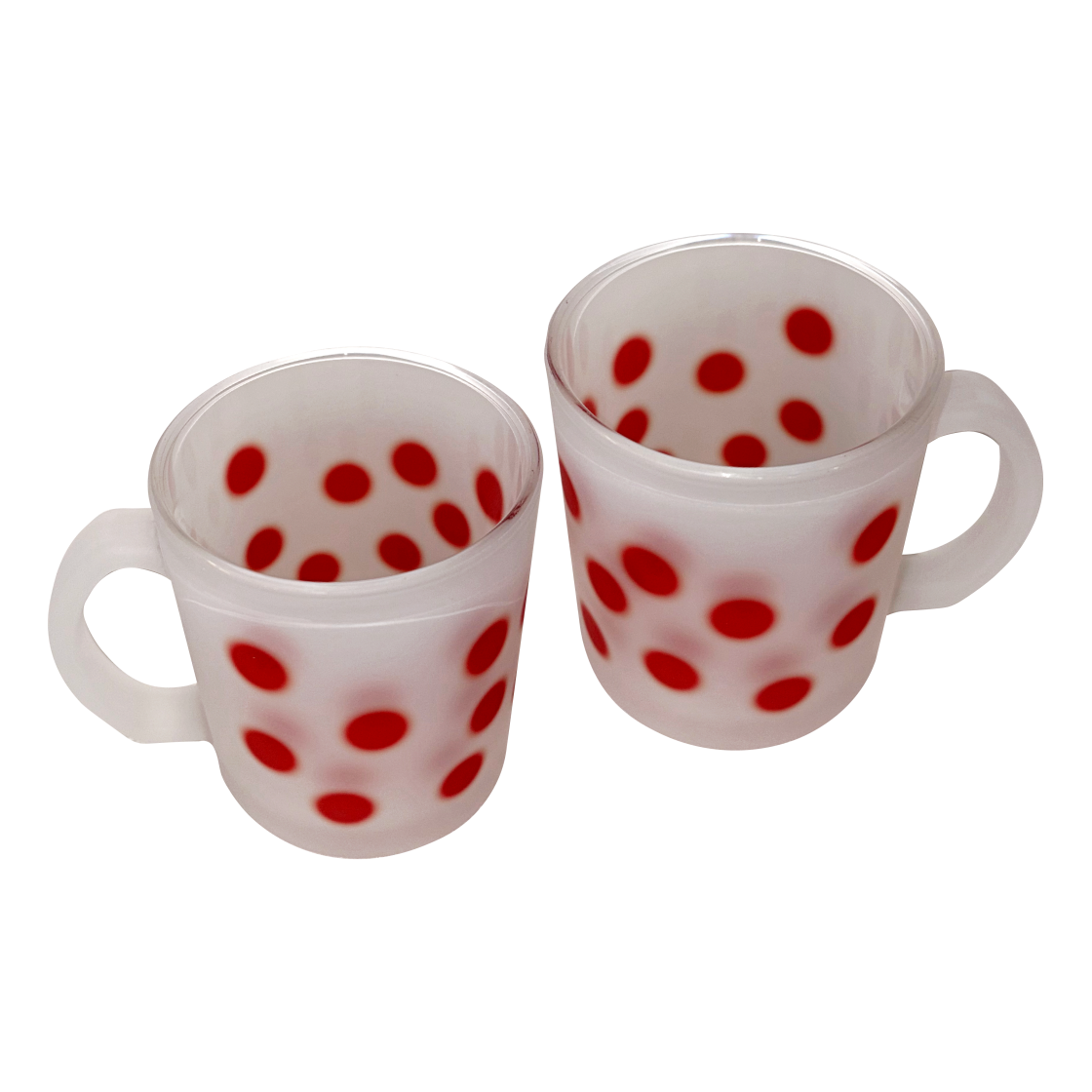 ylwmug88878 you like what Small blur dot glass mug (red/matte)