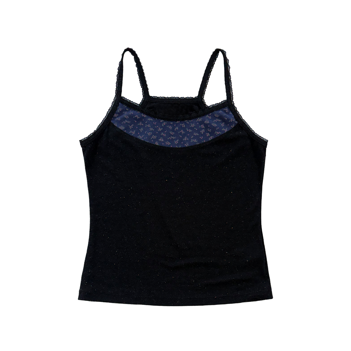 오드미 플라워 레이스 슬리브리스 - 블랙(ODDME Flower lace sleeveless - Black) - 1
