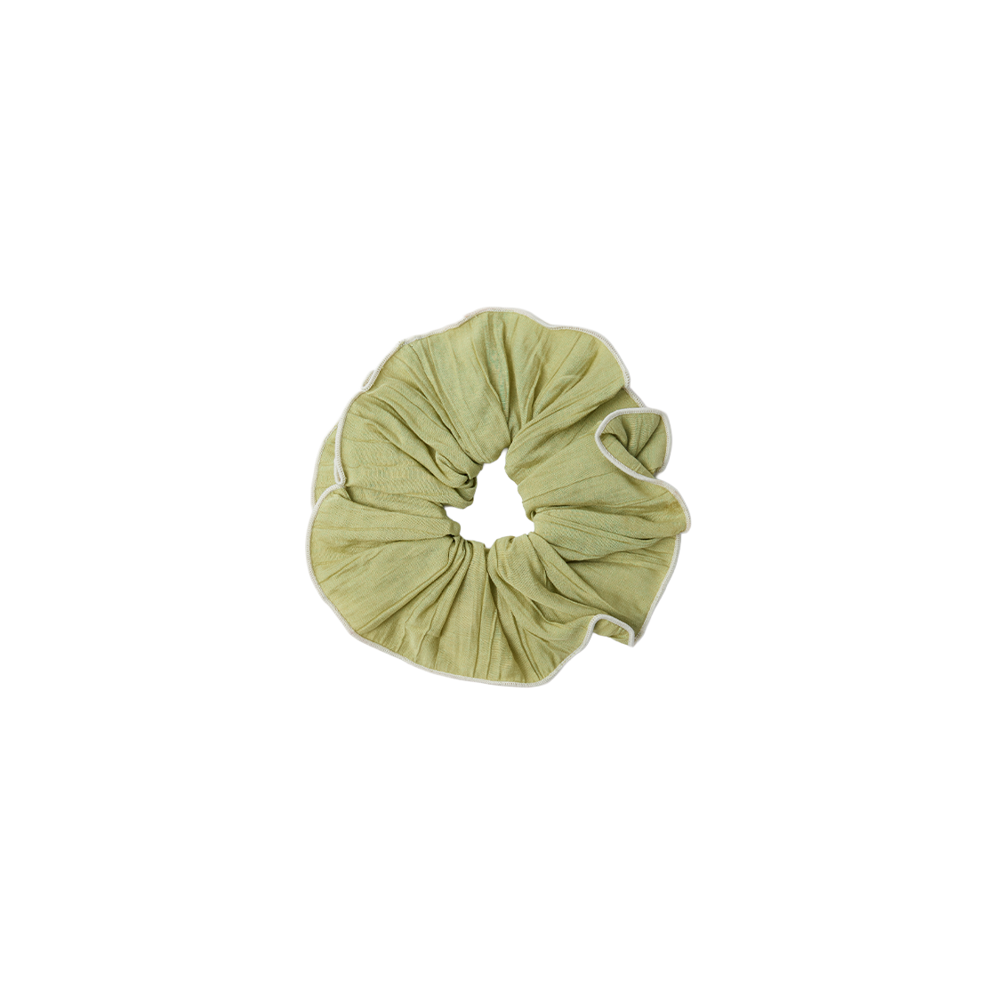 세터 우먼 링클 컬러 블록 스크런치 올리브 그린(SATUR W Wrinkle Color Block Scrunchie Olive Green) - 2