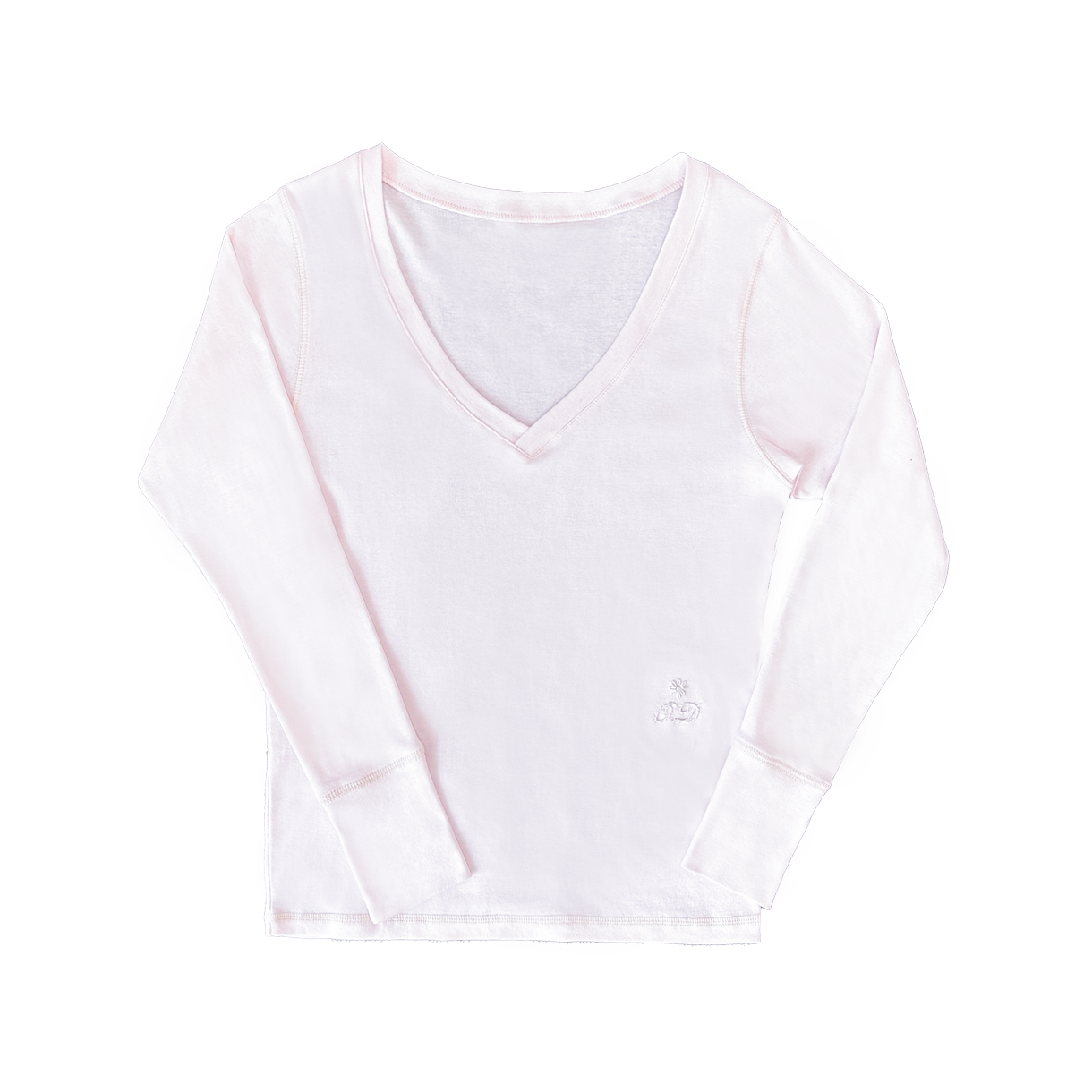 오드미 루즈 브이넥 롱 슬리브 - 브라이트 핑크(ODDME Loose V-Neck Long Sleeve - Bright pink)