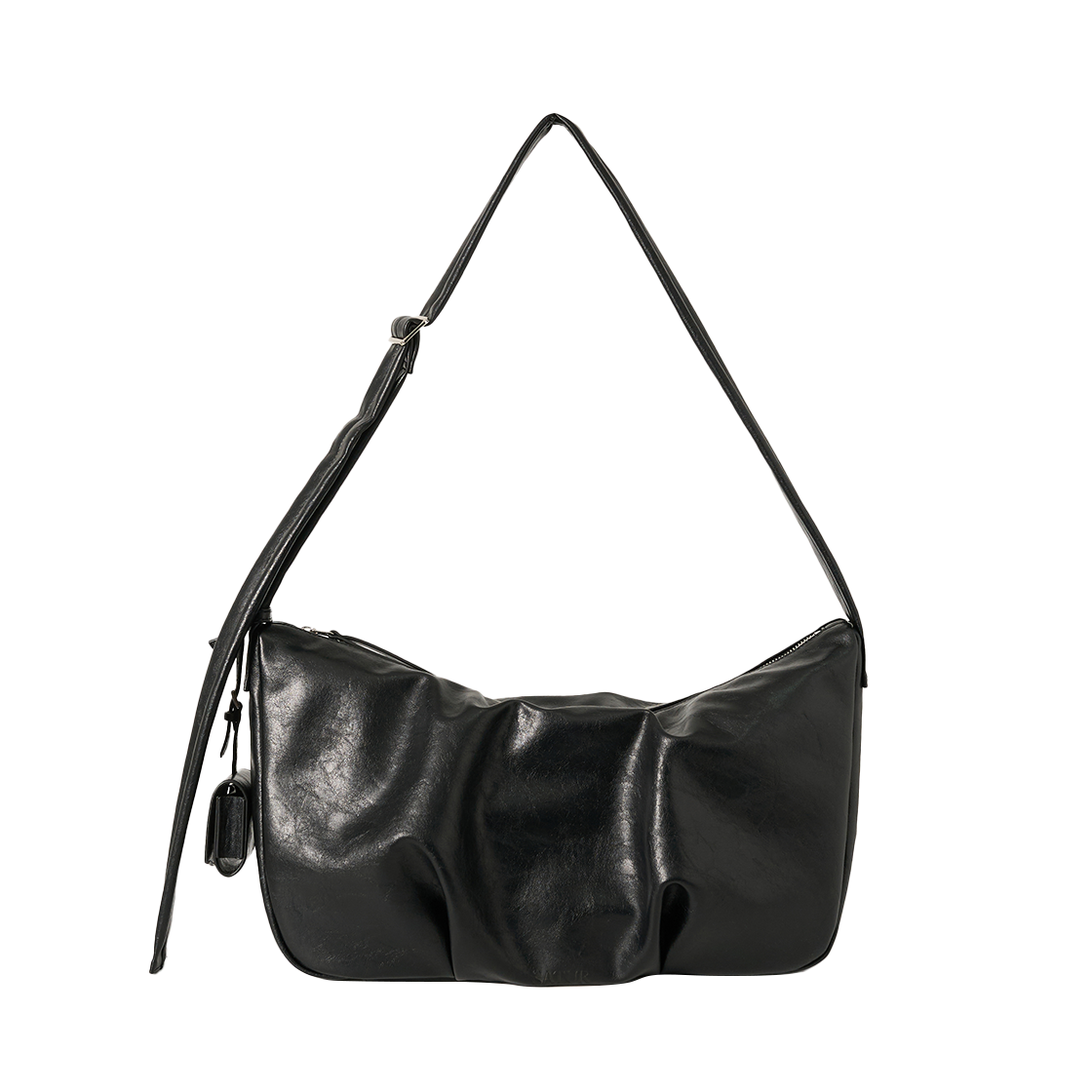 세터 배럴 버튼 숄더 백 블랙(SATUR Barrel Button Shoulder Bag Black) - 1