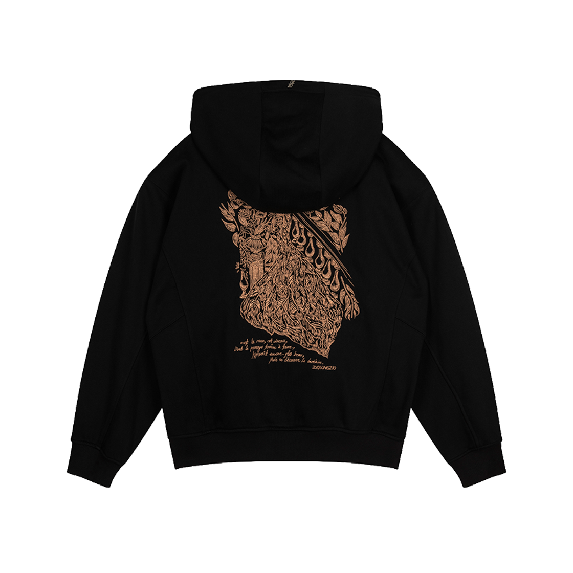 지오송지오 컬렉션 오르페우스 후드 집업 블랙 BI2TS201BK(ZIOSONGZIO COLLECTION Orpheus Hood Zip Up Black) - 2