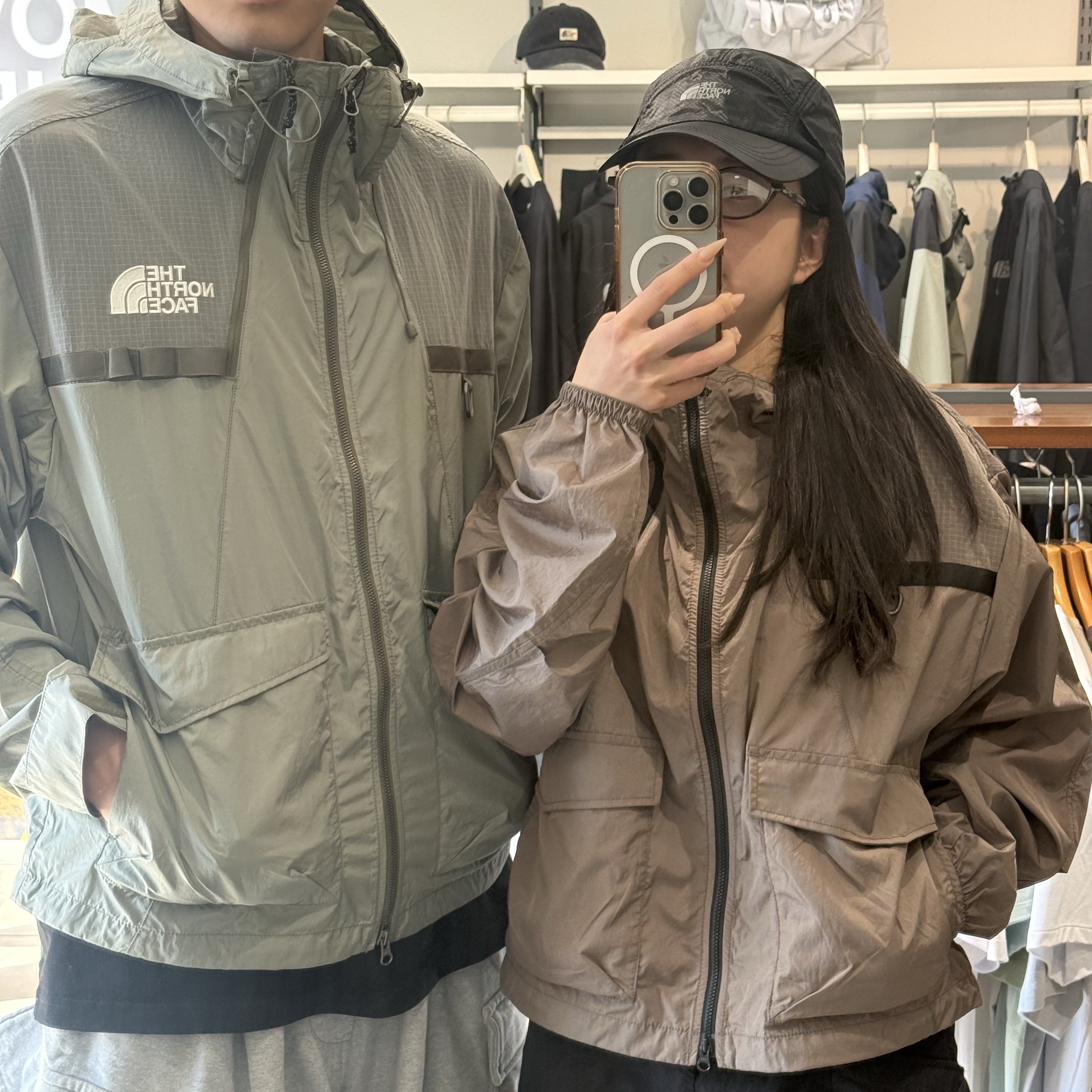The North Face White Label Sheldon Jacket Slate 착용 스타일