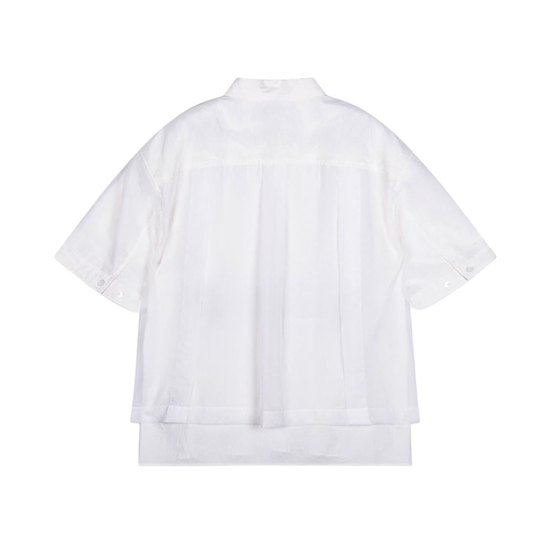 지오송지오 컬렉션 오간자 레이어드 크롭 하프 셔츠 화이트 BI3SH302WH(ZIOSONGZIO COLLECTION Organza Layered Crop Half Shirt White) - 2