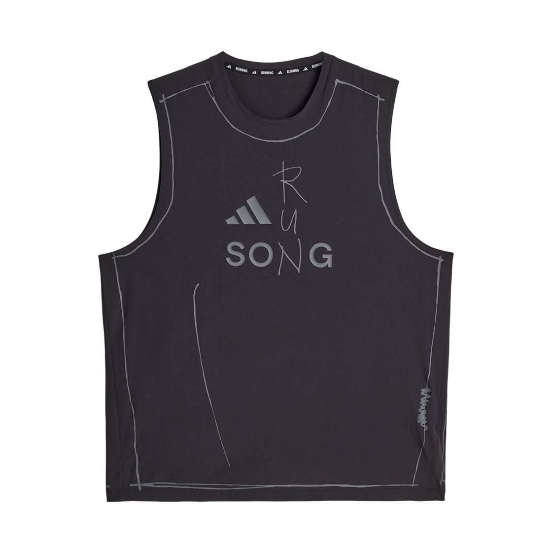 아디다스 x 송 포 더 뮤트 아디365 러닝 탱크 블랙 - KR 사이즈(Adidas x Song for the Mute Adi365 Running Tank Black - KR Sizing)