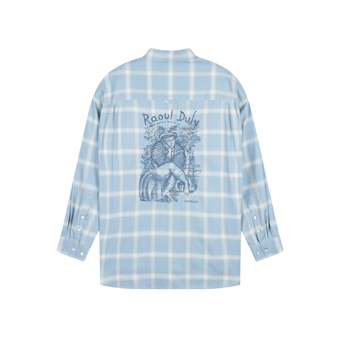 지오송지오 컬렉션 스플린 체크 셔츠 스카이블루 BI2SH218SB(ZIOSONGZIO COLLECTION Spleen Check Shirt Sky Blue) - 2
