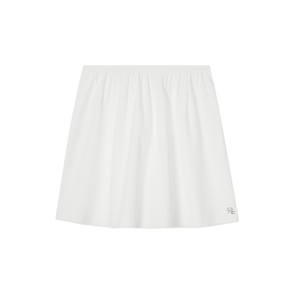 지비에이치 어패럴 코튼 포라인 스커트 / 화이트(GBH APPAREL Cotton Poline Skirt / White) - 1