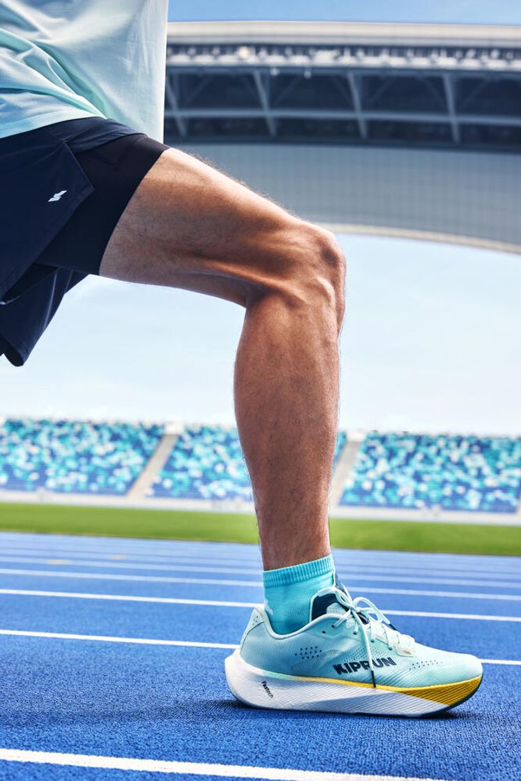 데카트론 러닝 얇은 중목 양말 2켤레 파인 런 500 라군 블루(DECATHLON Running Thin Mid-Cut Socks 2 Pairs Fine Run 500 Lagoon Blue) - 8
