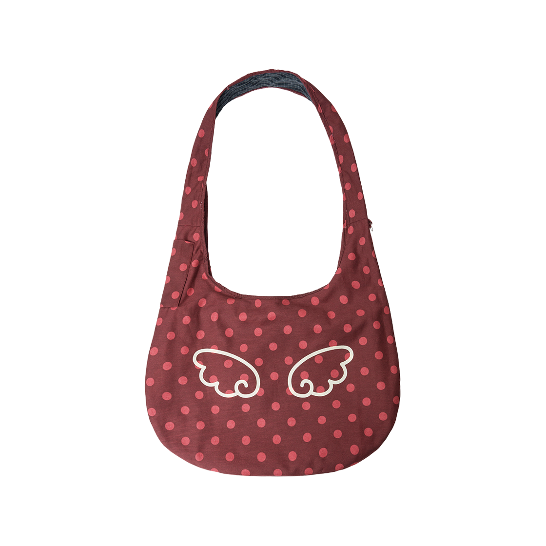 슬릭글로우 리버시블 도트 체크 크로스백 레드(SLEEKGLOW Reversible Dot Check Crossbody Bag Red)