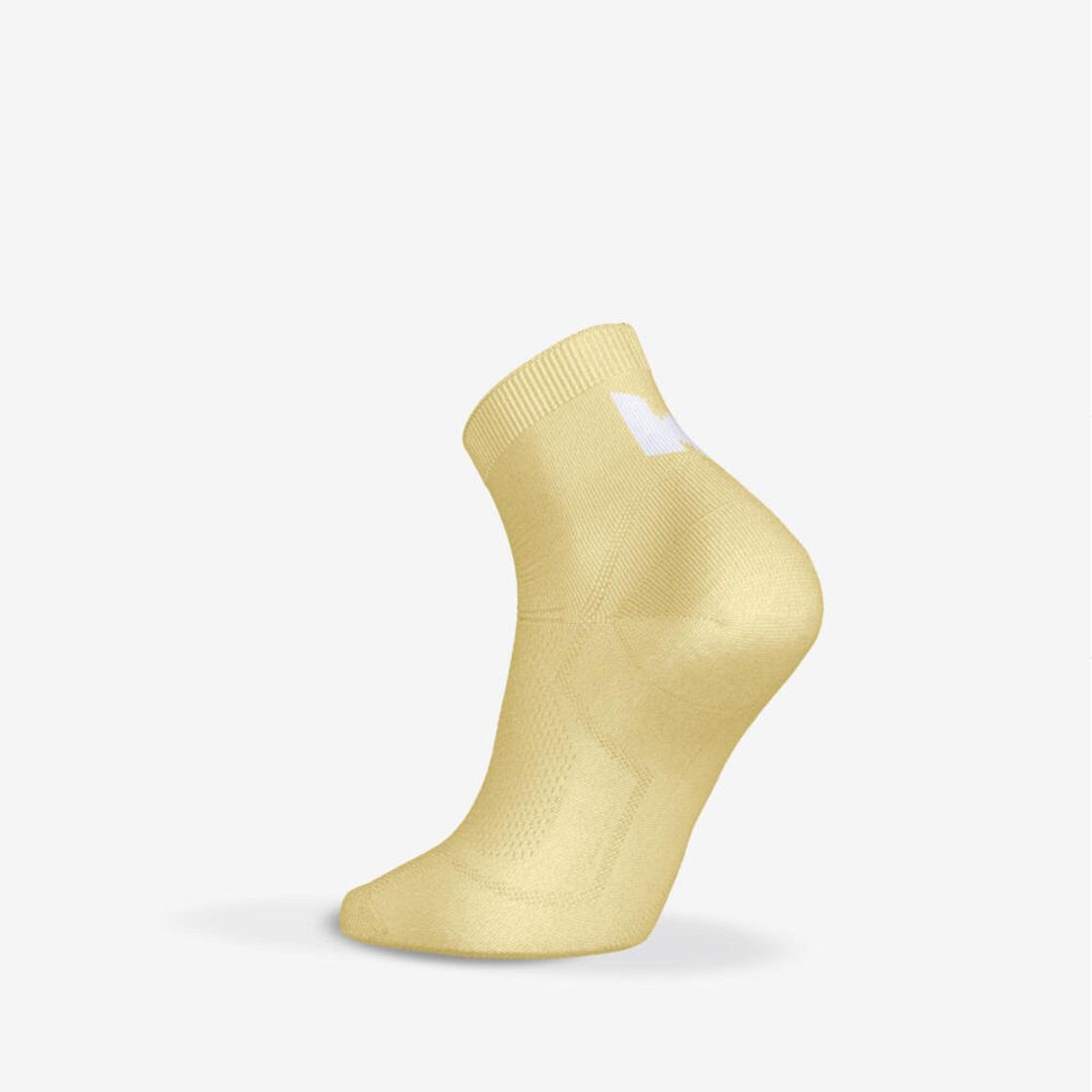 데카트론 러닝 얇은 중목 양말 2켤레 파인 런 500 바닐라 옐로우(DECATHLON Running Thin Mid-Cut Socks 2 Pairs Fine Run 500 Vanilla Yellow) - 2