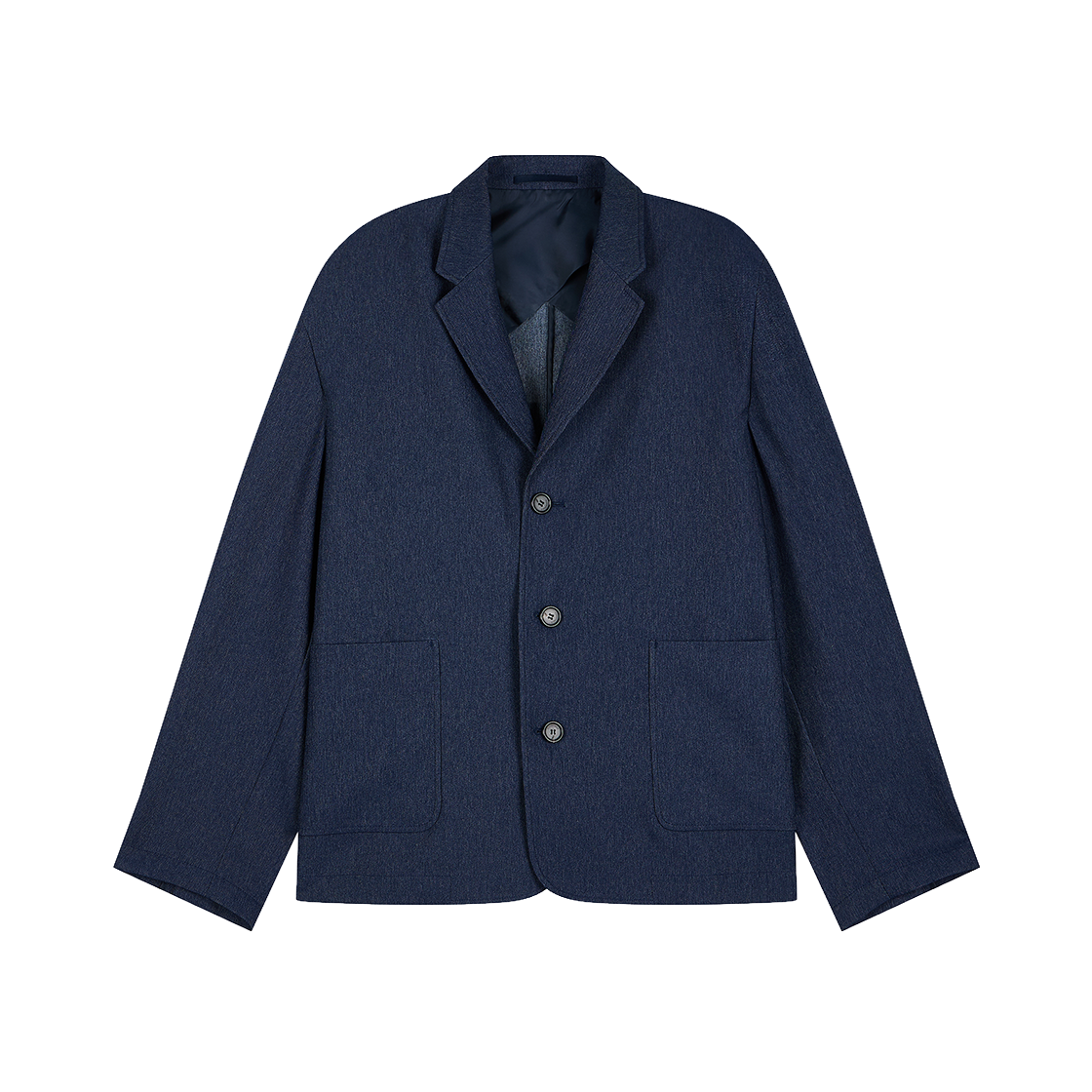 지오송지오 컬렉션 데님 텍스쳐 쓰리버튼 크롭 자켓 네이비 BI3JK362NY(ZIOSONGZIO COLLECTION Denim Texture Three Button Crop Jacket Navy)