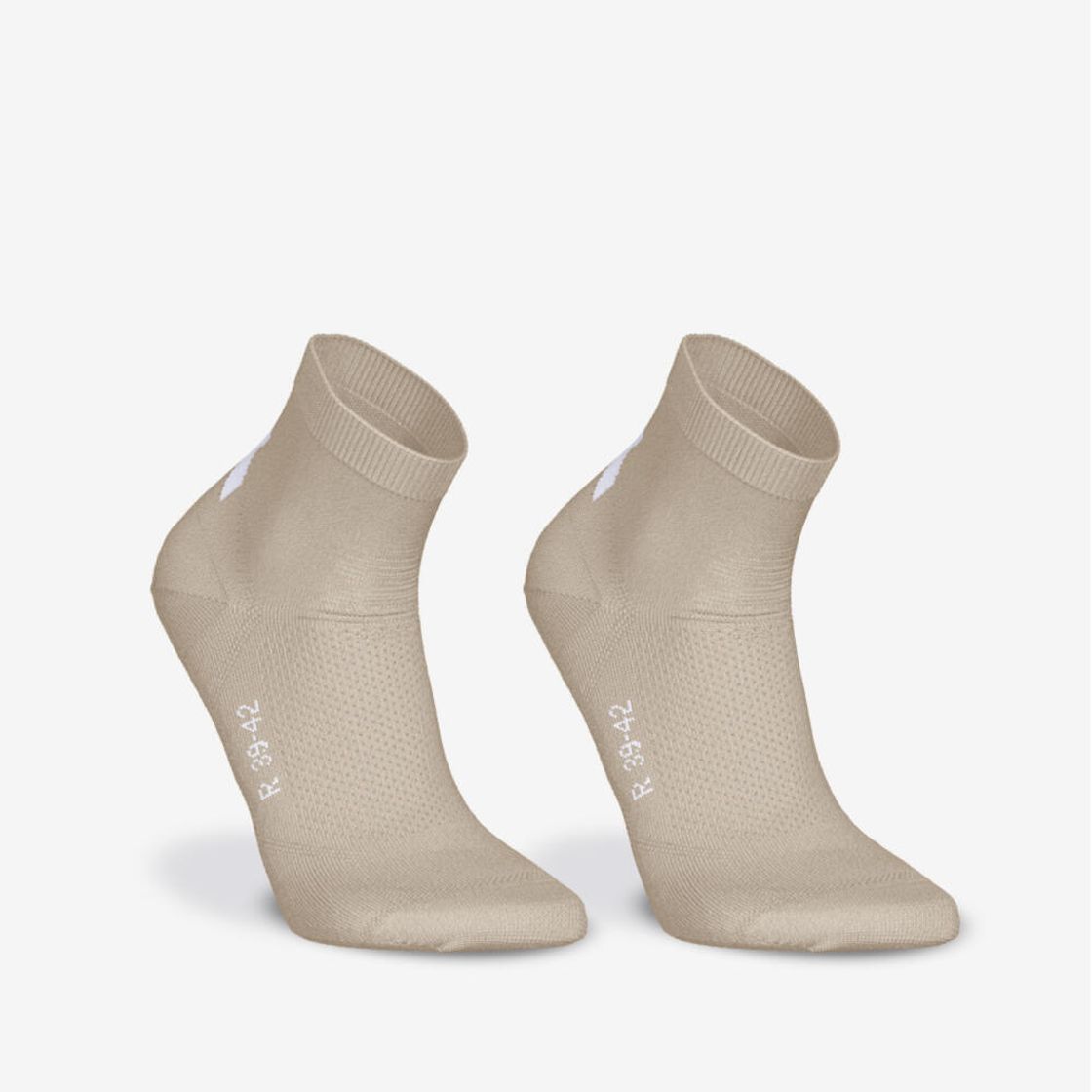 데카트론 러닝 얇은 중목 양말 2켤레 파인 런 500 린넨 베이지(DECATHLON Running Thin Mid-Cut Socks 2 Pairs Fine Run 500 Linen Beige) - 6