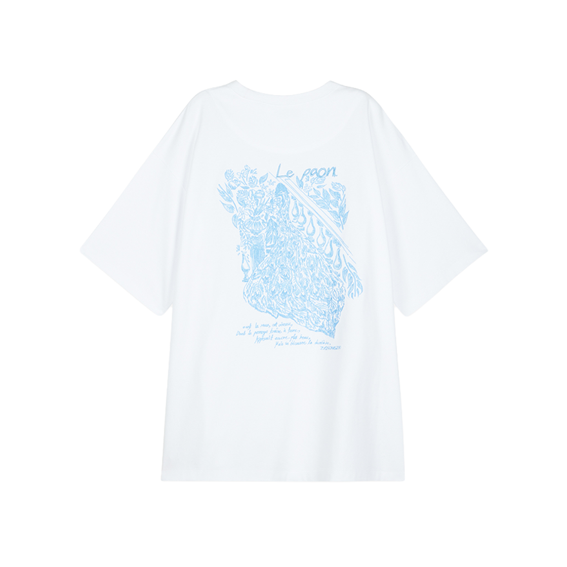 지오송지오 컬렉션 오르페우스 어시메트릭 티셔츠 화이트 BI3TS331WH(ZIOSONGZIO COLLECTION Orpheus Asymmetric T-Shirt White) - 2