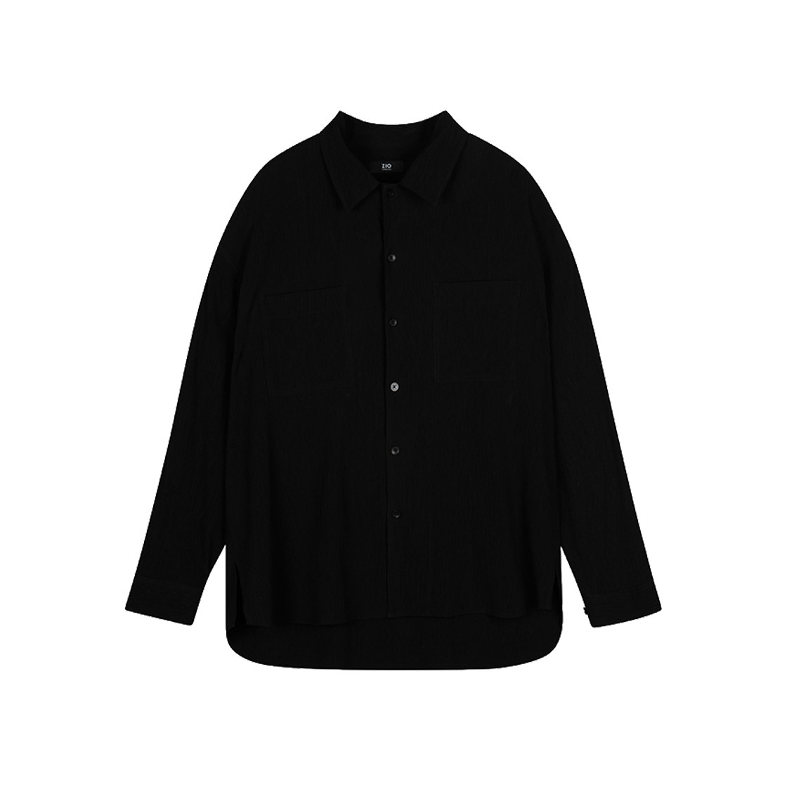 지오송지오 컬렉션 오르페우스 오픈카라 셔츠 블랙 BI2SH216BK(ZIOSONGZIO COLLECTION Orpheus Open Collar Shirt Black) - 1