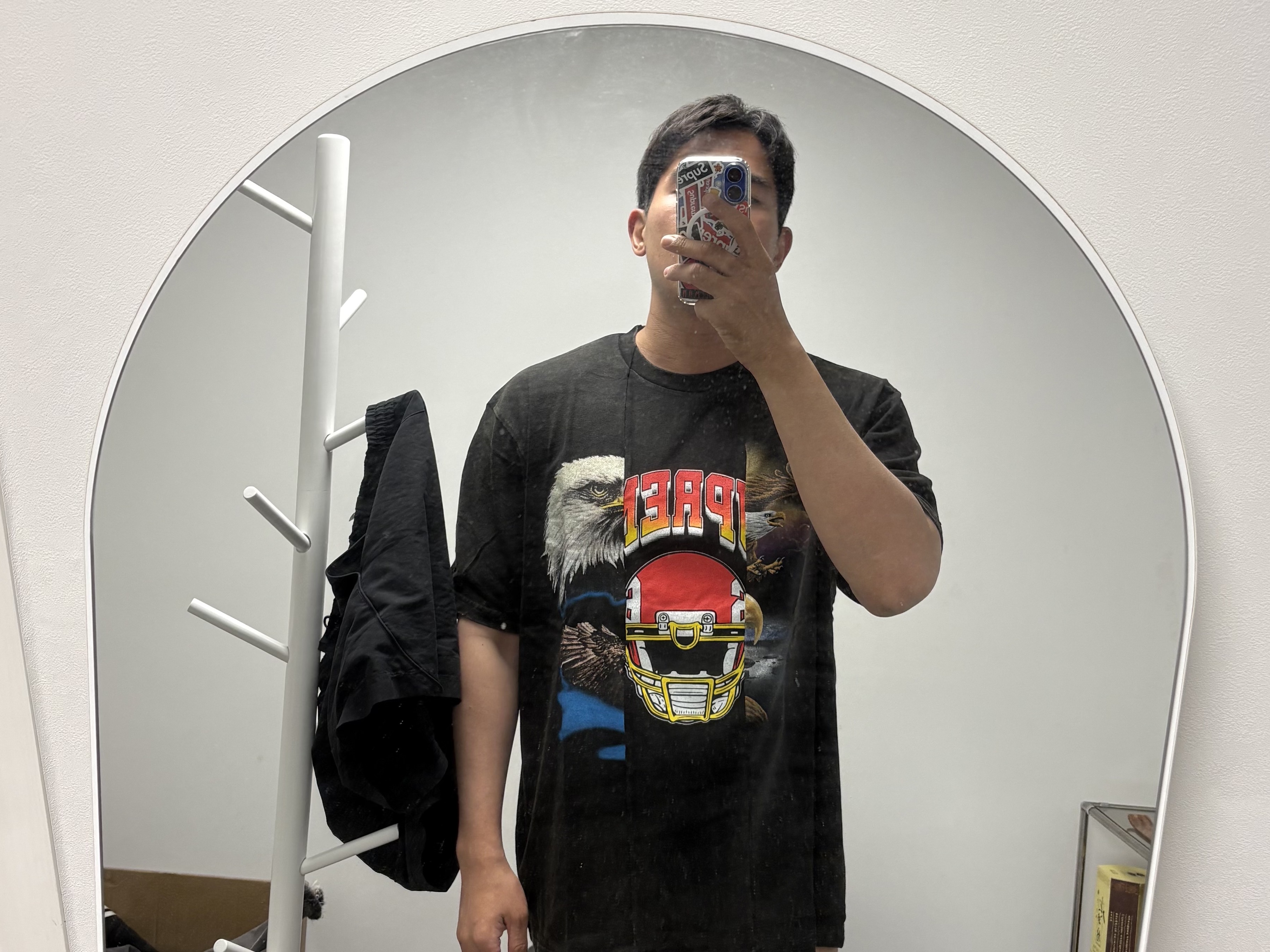 Supreme x MM6 Maison Margiela Split S/S Top Black - 26SS 착용 스타일