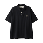 SATUR Loren Pique Polo T-Shirt Black