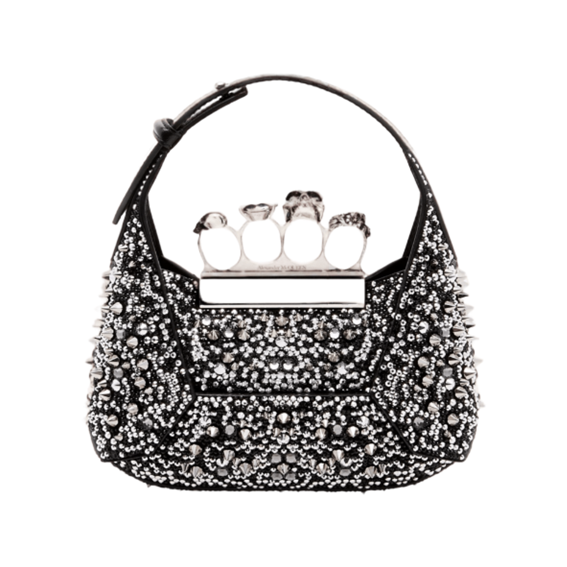 알렉산더 맥퀸 미니 쥬얼 호보백 블랙(Alexander McQueen Mini Jewelled Hobo Bag Black)
