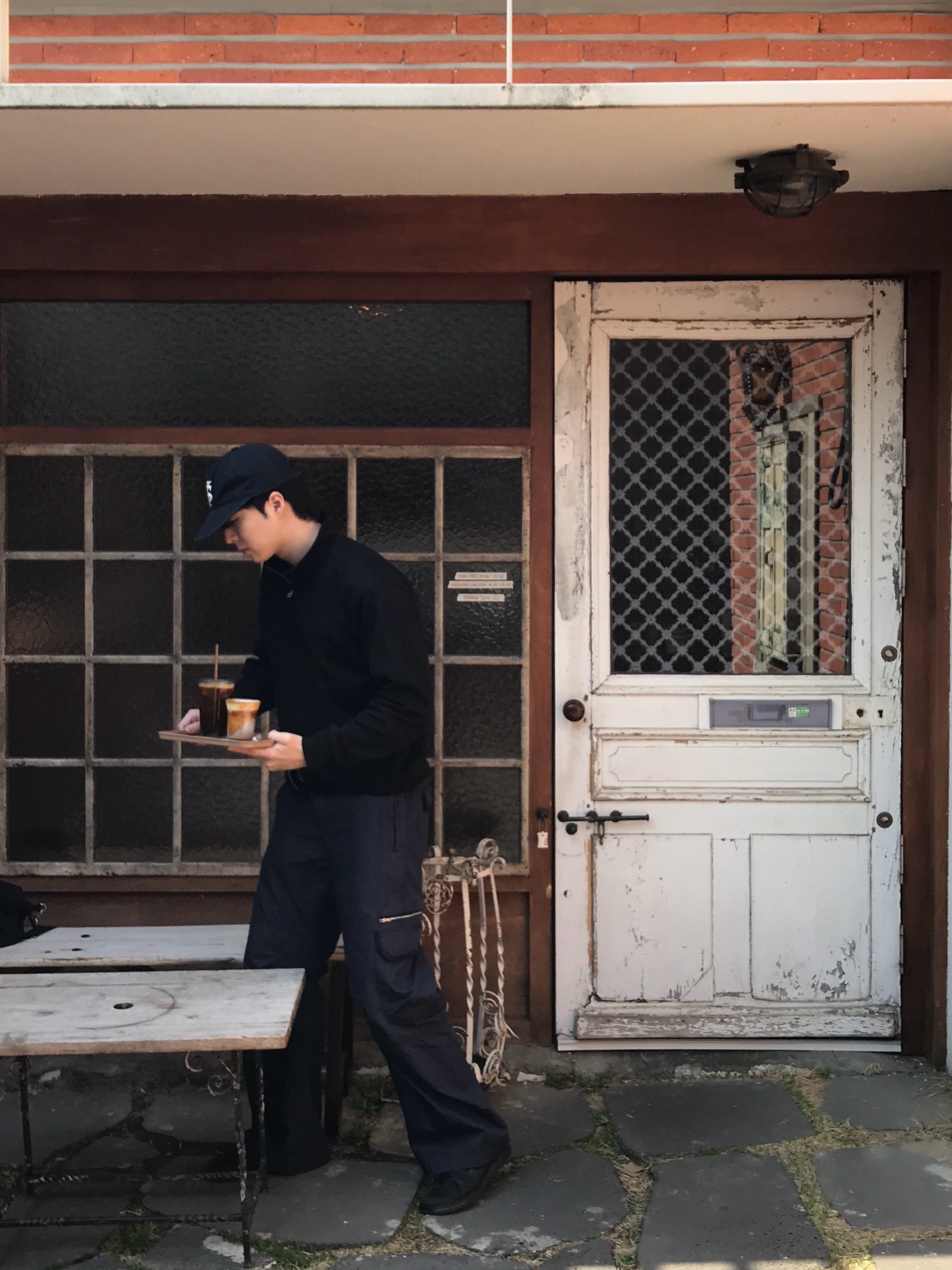 Sunday Ceremony Sy Logo 5 Panel Cotton Cap - Navy 착용 스타일 - 3