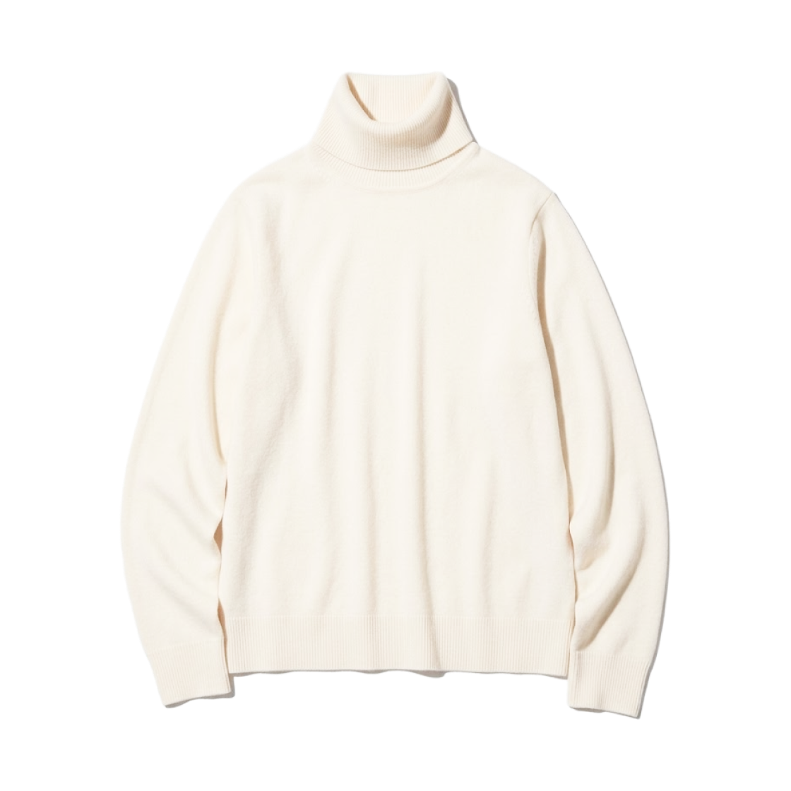 465735-01 (W) Uniqlo Cashmere Turtle Neck Sweater Off White - JP